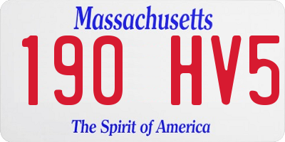 MA license plate 190HV5