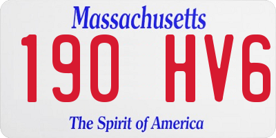MA license plate 190HV6