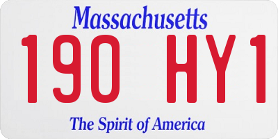 MA license plate 190HY1