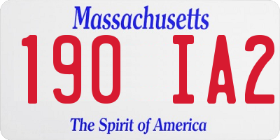 MA license plate 190IA2