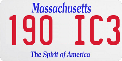 MA license plate 190IC3