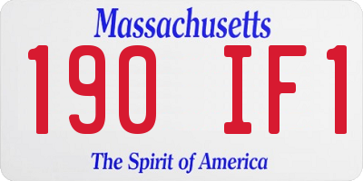 MA license plate 190IF1
