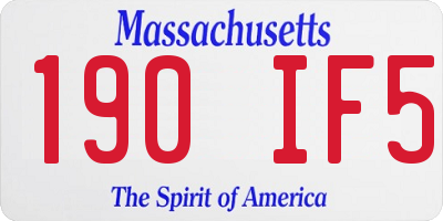 MA license plate 190IF5