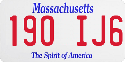 MA license plate 190IJ6