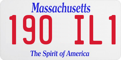 MA license plate 190IL1
