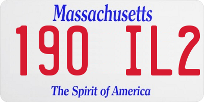 MA license plate 190IL2