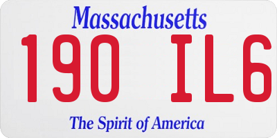 MA license plate 190IL6