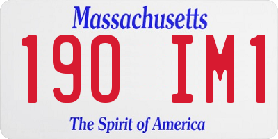 MA license plate 190IM1