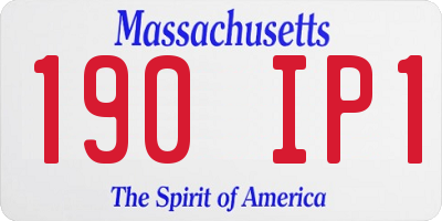 MA license plate 190IP1