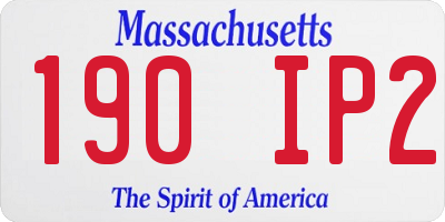 MA license plate 190IP2