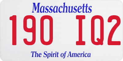 MA license plate 190IQ2