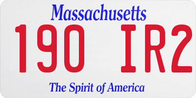 MA license plate 190IR2