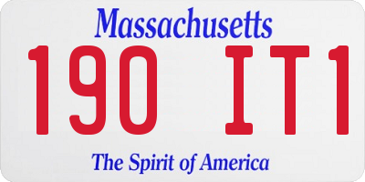 MA license plate 190IT1