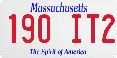 MA license plate 190IT2