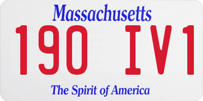 MA license plate 190IV1