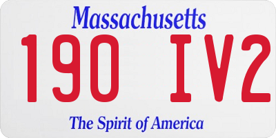 MA license plate 190IV2