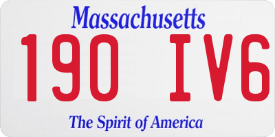 MA license plate 190IV6
