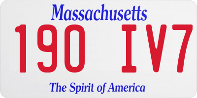 MA license plate 190IV7