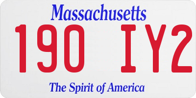 MA license plate 190IY2