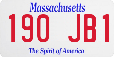 MA license plate 190JB1