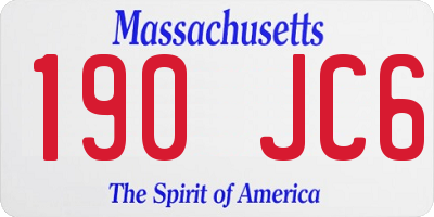 MA license plate 190JC6