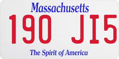 MA license plate 190JI5