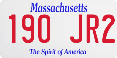 MA license plate 190JR2