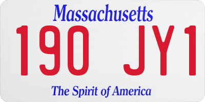 MA license plate 190JY1