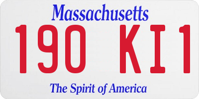 MA license plate 190KI1