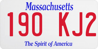 MA license plate 190KJ2