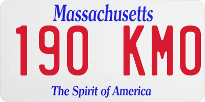 MA license plate 190KM0