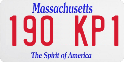 MA license plate 190KP1
