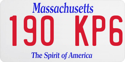 MA license plate 190KP6