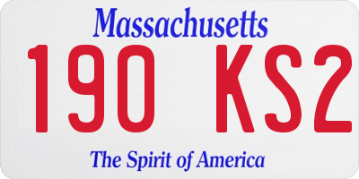 MA license plate 190KS2