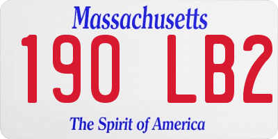 MA license plate 190LB2