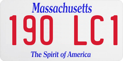 MA license plate 190LC1