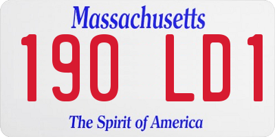 MA license plate 190LD1
