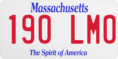 MA license plate 190LM0