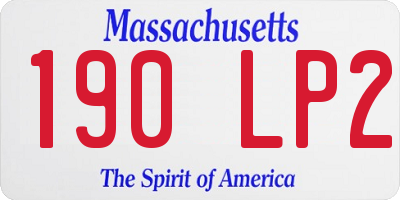 MA license plate 190LP2