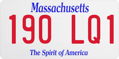 MA license plate 190LQ1