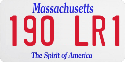 MA license plate 190LR1
