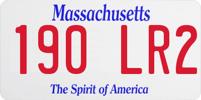MA license plate 190LR2