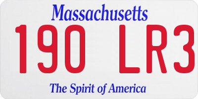 MA license plate 190LR3