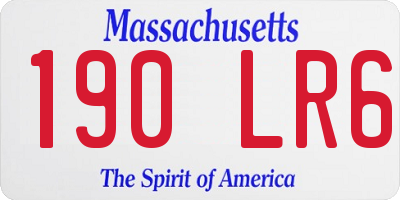 MA license plate 190LR6