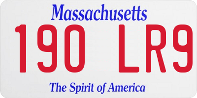 MA license plate 190LR9