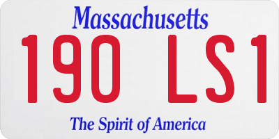 MA license plate 190LS1