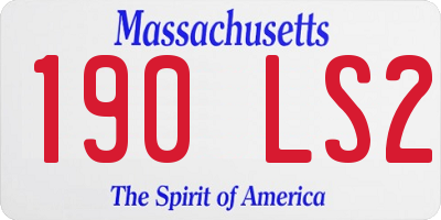 MA license plate 190LS2