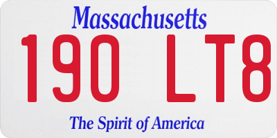 MA license plate 190LT8