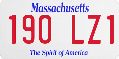 MA license plate 190LZ1