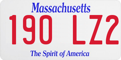 MA license plate 190LZ2